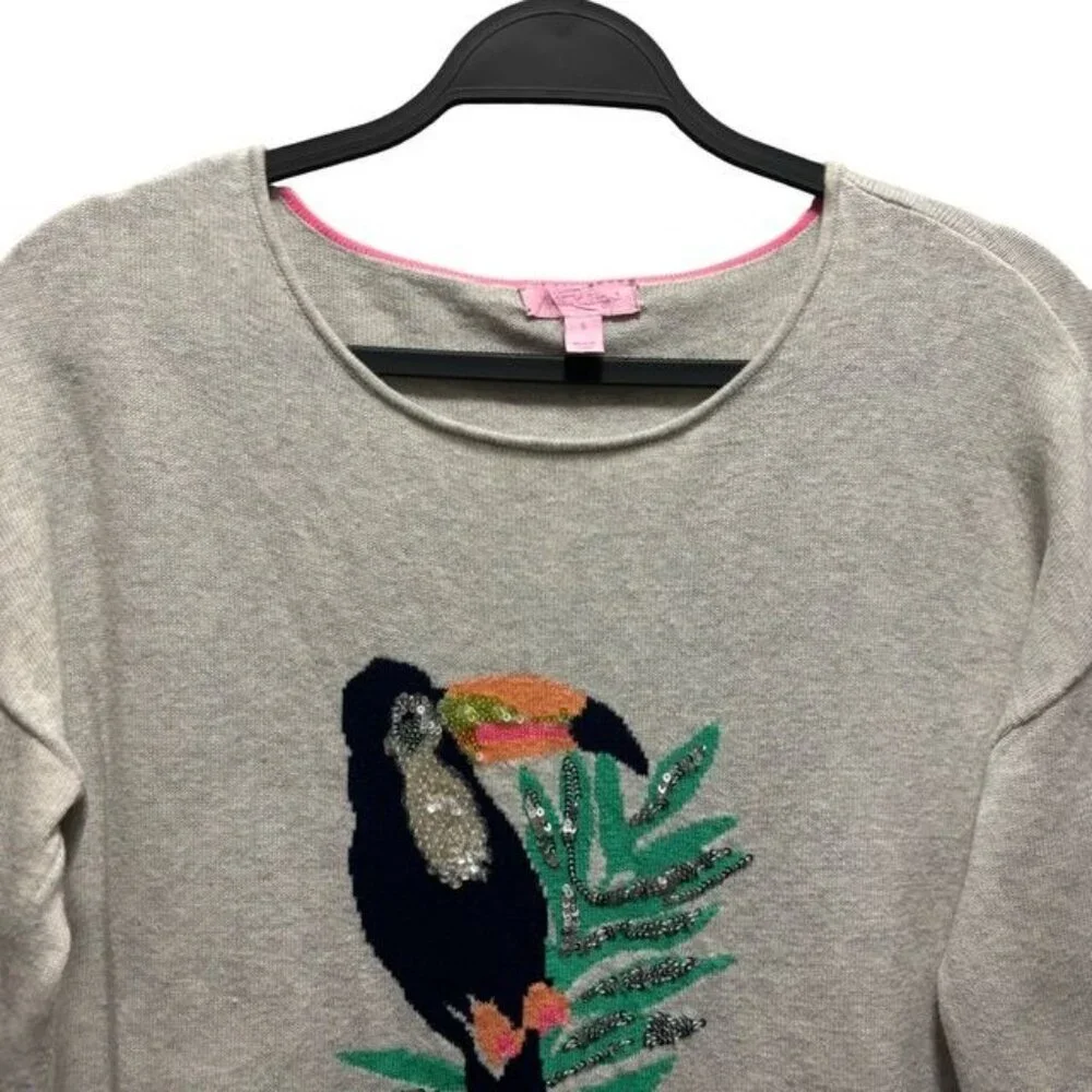 Lilly Pulitzer Women's  Roselle Sweater Small Long Sleeve Gray